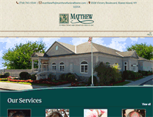 Tablet Screenshot of matthewfuneralhome.com